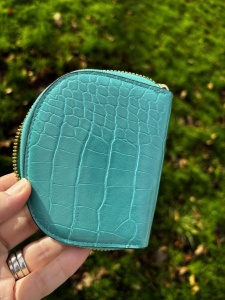 Croc Card Holder - Turquoise